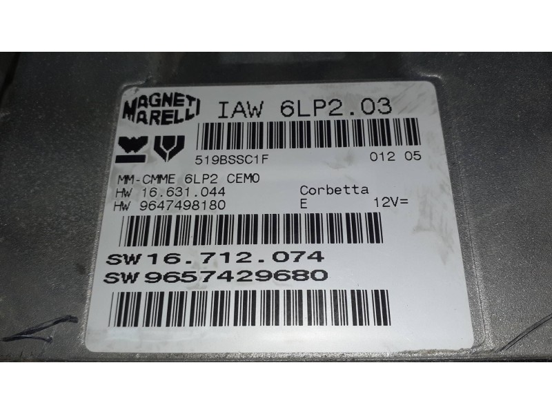 Recambio de centralita motor uce para peugeot 206 berlina xs referencia OEM IAM 9657429680 9647498180 MAGNETI MARELLI