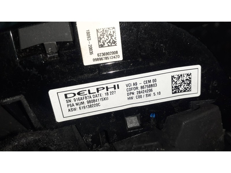 Recambio de volante para peugeot 308 referencia OEM IAM 98084115XU 619138220C PIEL