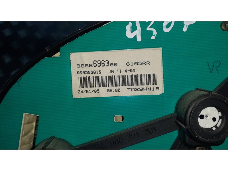 Recambio de cuadro instrumentos para peugeot 206 berlina xs referencia OEM IAM 9656696380 000500610 
