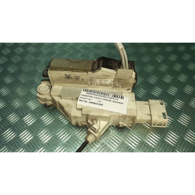 Recambio de cerradura puerta trasera izquierda para peugeot 407 referencia OEM IAM 9658854180E CONECTOR 6 PINES ELECTRICA