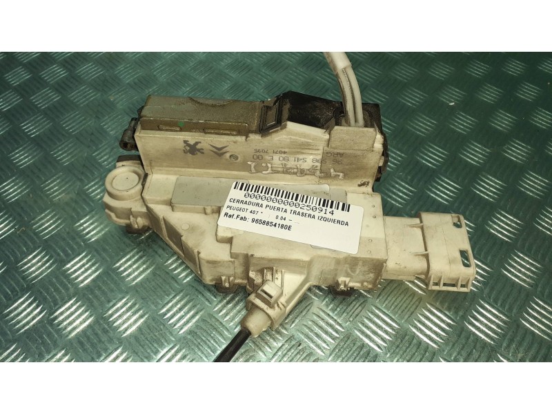 Recambio de cerradura puerta trasera izquierda para peugeot 407 referencia OEM IAM 9658854180E CONECTOR 6 PINES ELECTRICA