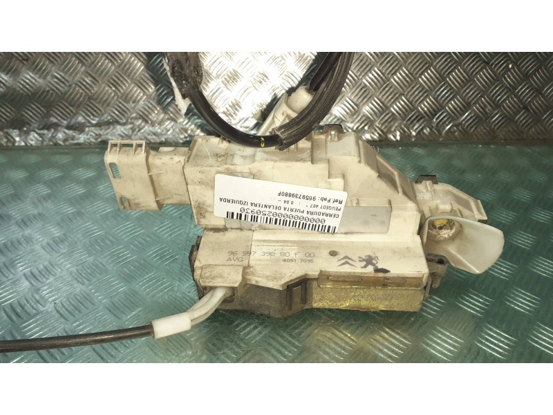 Recambio de cerradura puerta delantera izquierda para peugeot 407 referencia OEM IAM 9659739880F CONECTOR 6 PINES ELECTRICA