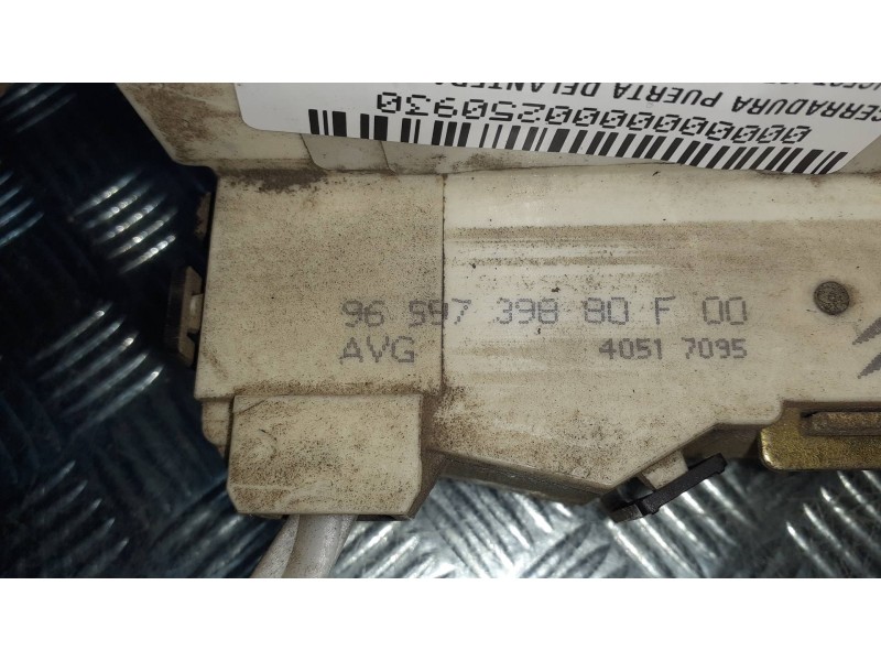 Recambio de cerradura puerta delantera izquierda para peugeot 407 referencia OEM IAM 9659739880F CONECTOR 6 PINES ELECTRICA