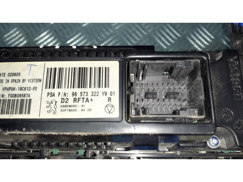 Recambio de mando climatizador para peugeot 407 referencia OEM IAM 96573322YW 96512442XT 96470287XT
