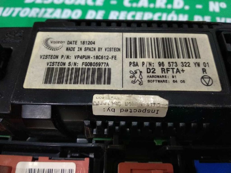 Recambio de mando climatizador para peugeot 407 st confort referencia OEM IAM 96573322YW VP4PUH18C612FE VISTEON