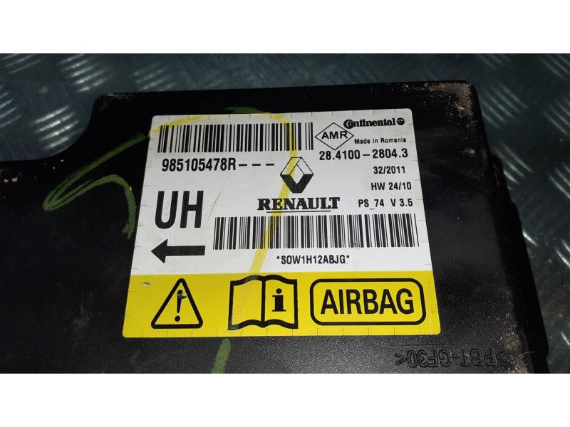 Recambio de centralita airbag para renault megane iii berlina 5 p referencia OEM IAM 985105478R 284100 