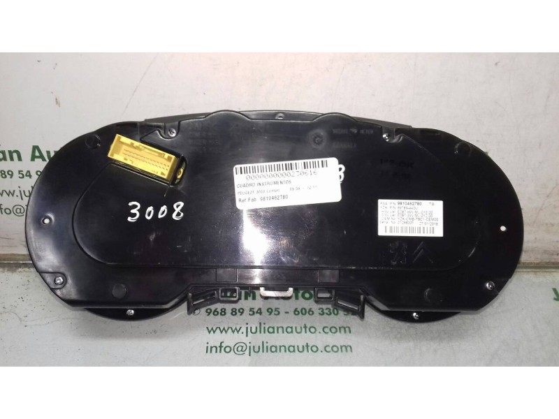 Recambio de cuadro instrumentos para peugeot 3008 confort referencia OEM IAM 9810462780 69789440U 