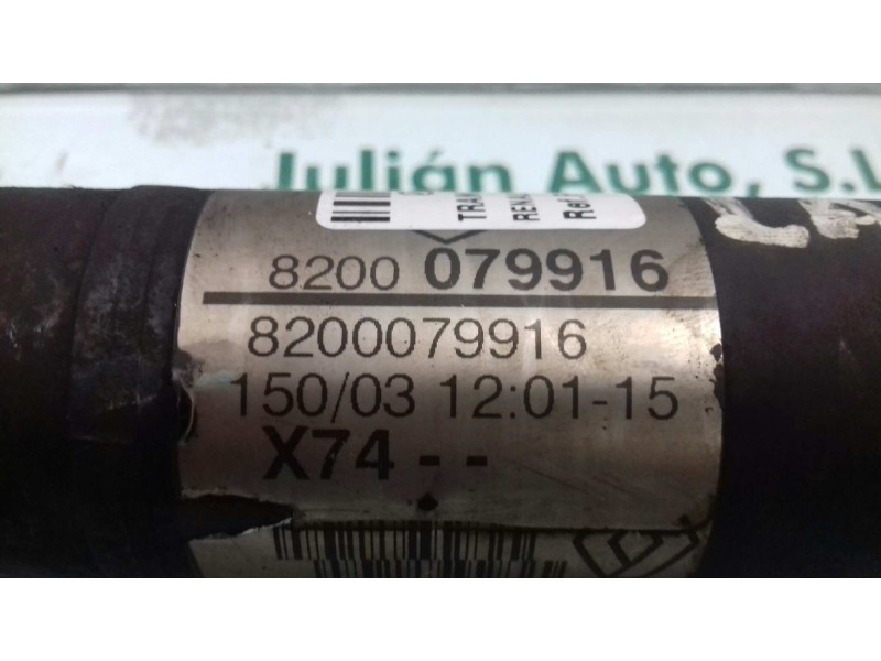 Recambio de transmision delantera derecha para renault laguna ii (bg0) 2.2 dci turbodiesel referencia OEM IAM 8200079916  