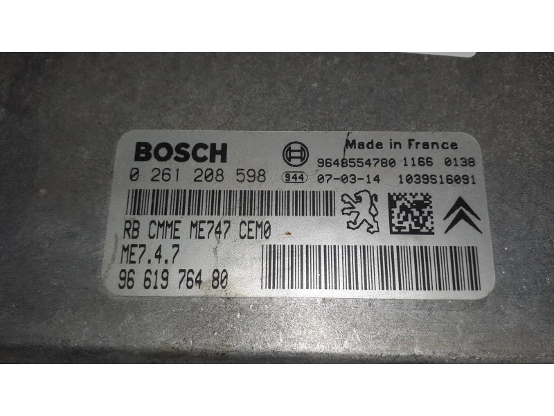 Recambio de centralita motor uce para citroen c5 berlina referencia OEM IAM 0261208598  9661976480