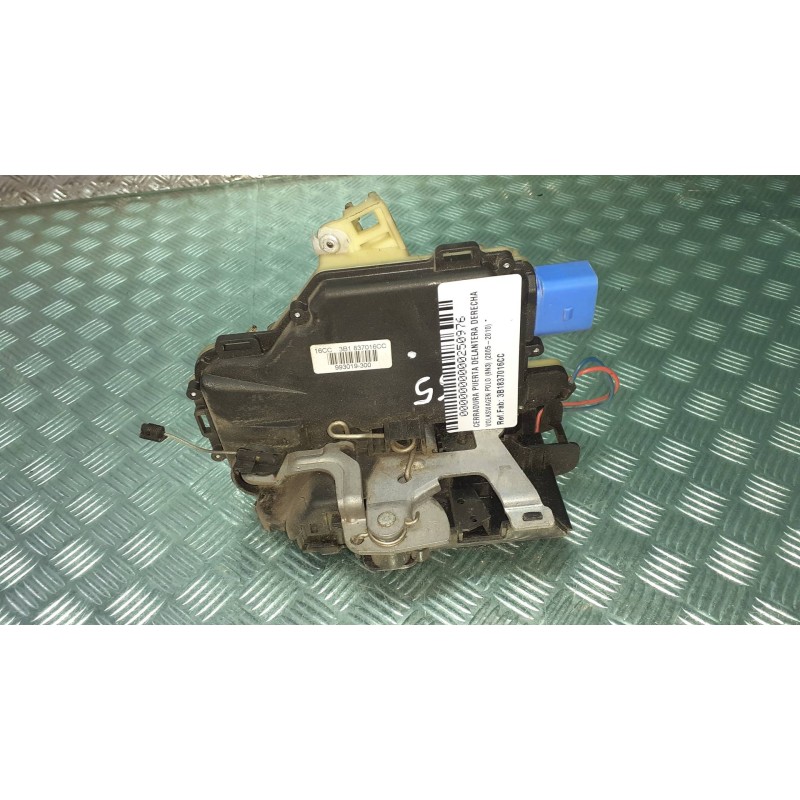 Recambio de cerradura puerta delantera derecha para volkswagen polo (9n3) referencia OEM IAM 3B1837016CC CONECTOR 8 PINES ELECTR
