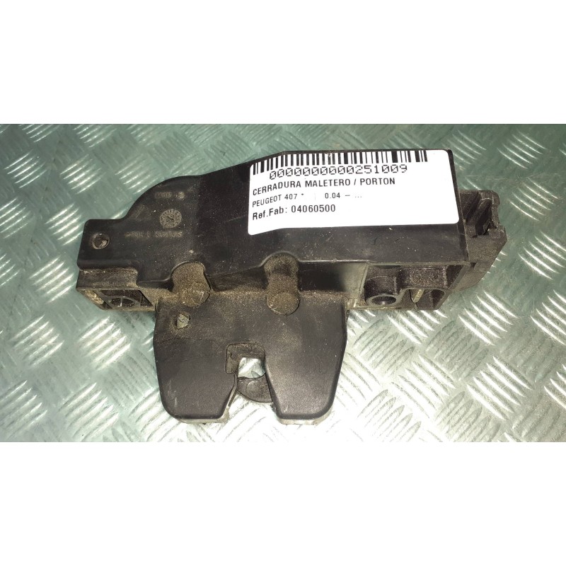 Recambio de cerradura maletero / porton para peugeot 407 referencia OEM IAM 04060500 9653208080 