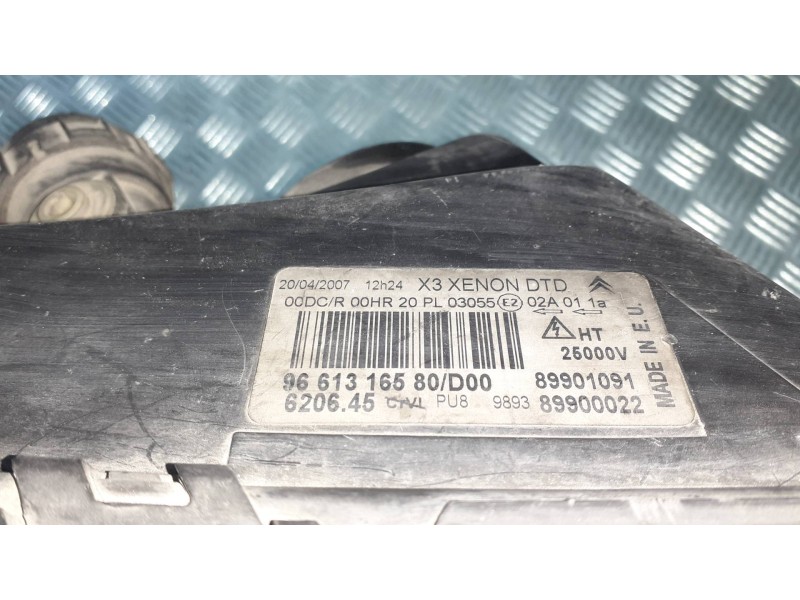 Recambio de faro derecho para citroen c5 berlina referencia OEM IAM 9661316580 89901091 