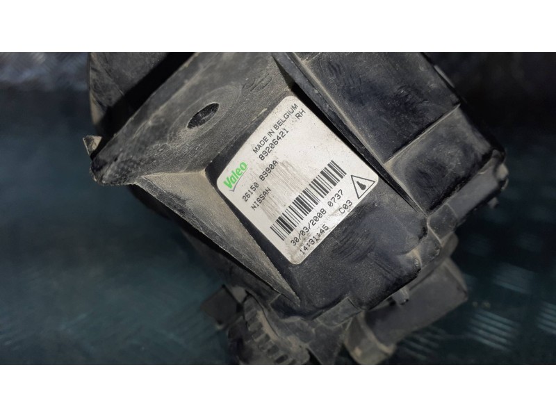Recambio de faro antiniebla derecho para nissan qashqai (j10) referencia OEM IAM 89206421 261508990A 