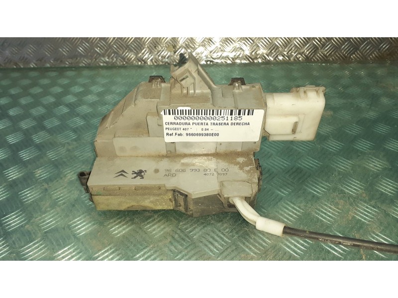 Recambio de cerradura puerta trasera derecha para peugeot 407 referencia OEM IAM 9660699380E00 40727097 