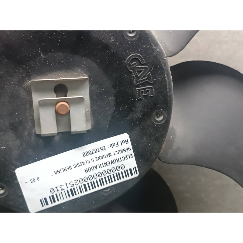 Recambio de electroventilador para renault megane ii classic berlina referencia OEM IAM 25202500 GATE CONECTOR 2 PINES