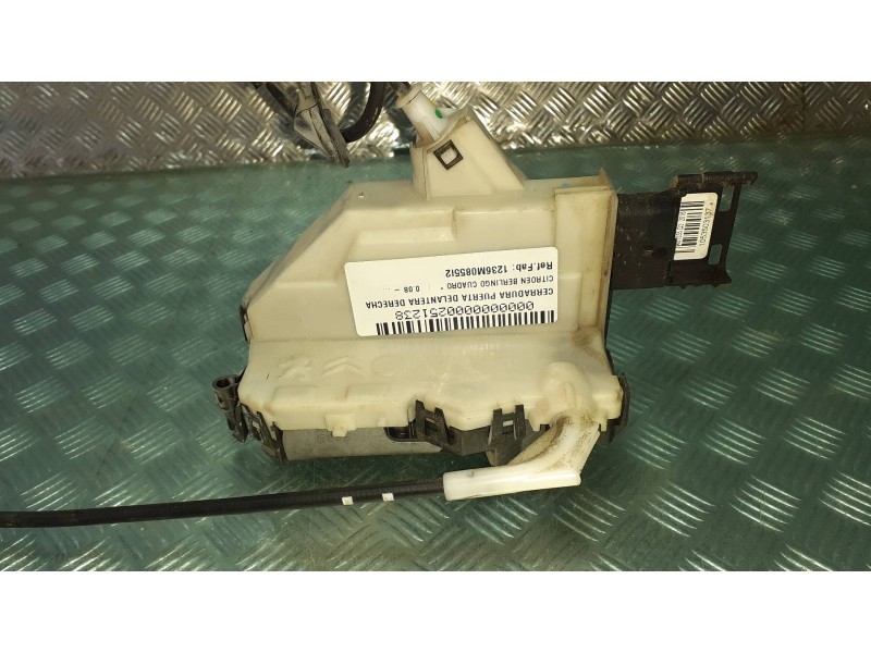 Recambio de cerradura puerta delantera derecha para citroen berlingo cuadro referencia OEM IAM 1236M0855I2 A01851 