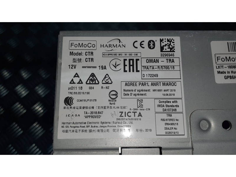 Recambio de sistema audio / radio cd para ford ecosport (cr6) referencia OEM IAM LX7T18D804HC 18D804 