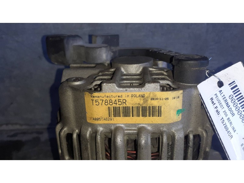 Recambio de alternador para peugeot 206 berlina referencia OEM IAM T578845R 746818 