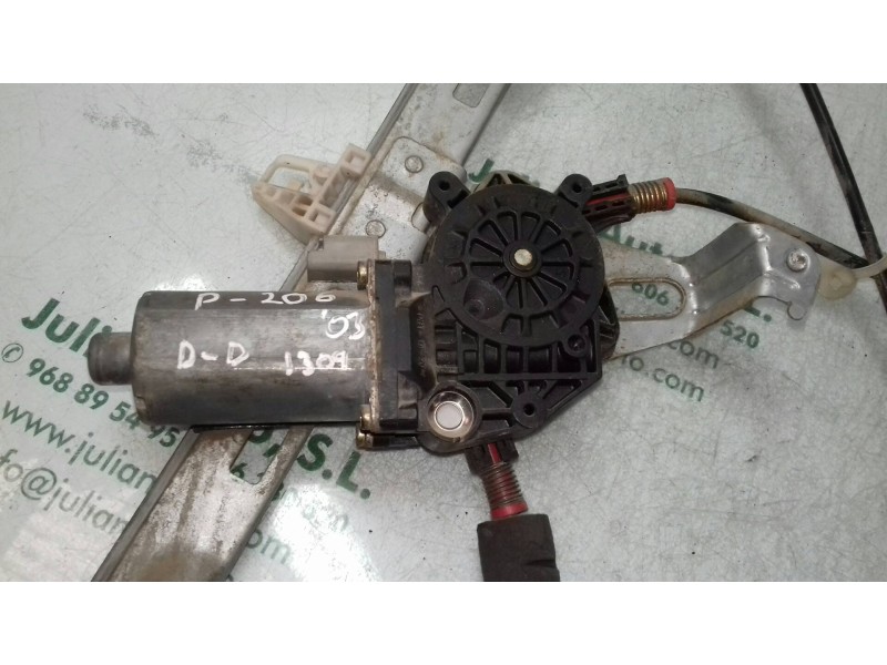 Recambio de elevalunas delantero derecho para peugeot 206 berlina xn referencia OEM IAM 10134N45 2 PINES ELECTRICO