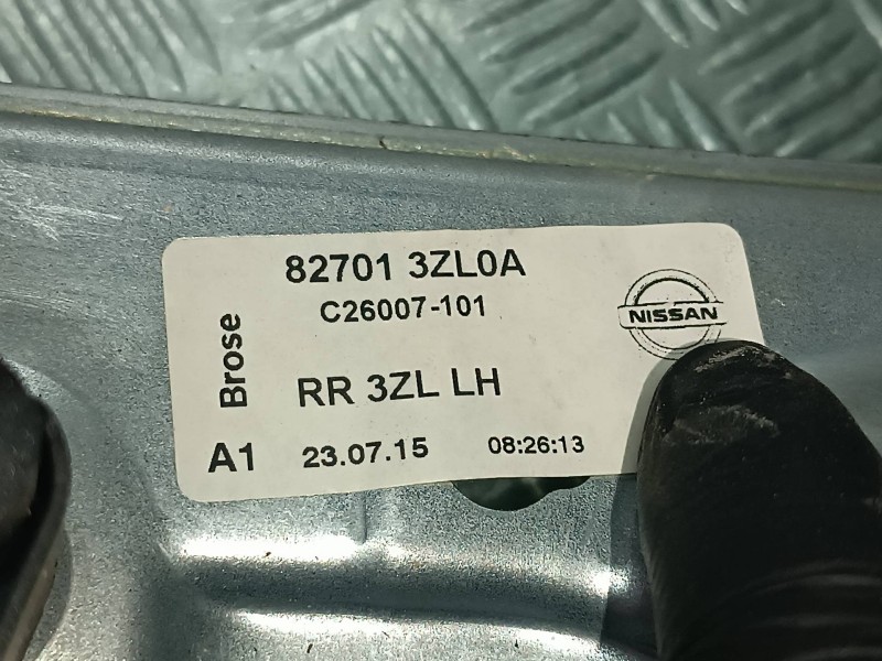 Recambio de elevalunas trasero izquierdo para nissan pulsar (c13) referencia OEM IAM 827013ZL0A CONECTOR 2 PINES ELECTRICO