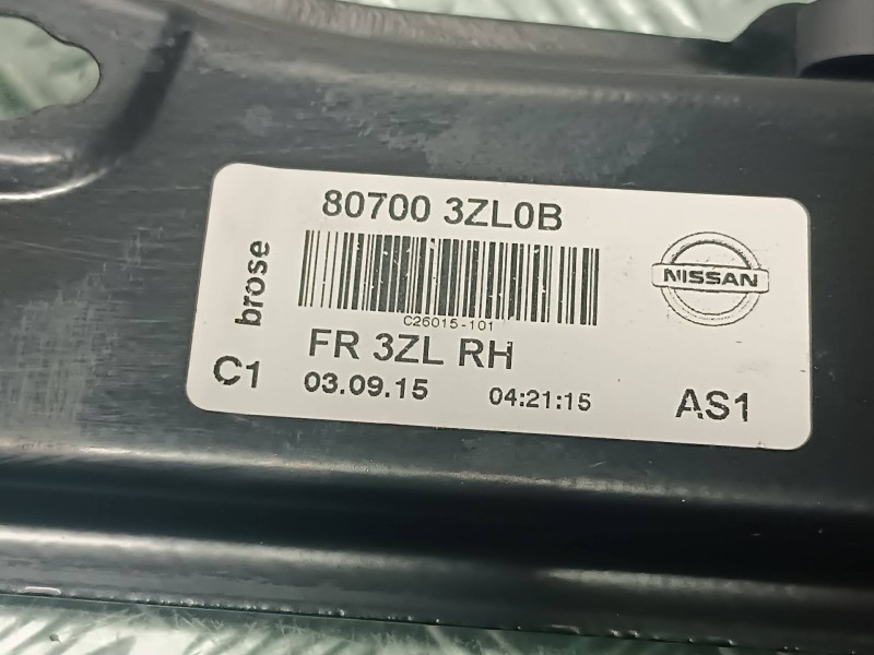 Recambio de elevalunas delantero derecho para nissan pulsar (c13) referencia OEM IAM 807003ZL0B CONECTOR 2 PINES ELECTRICO
