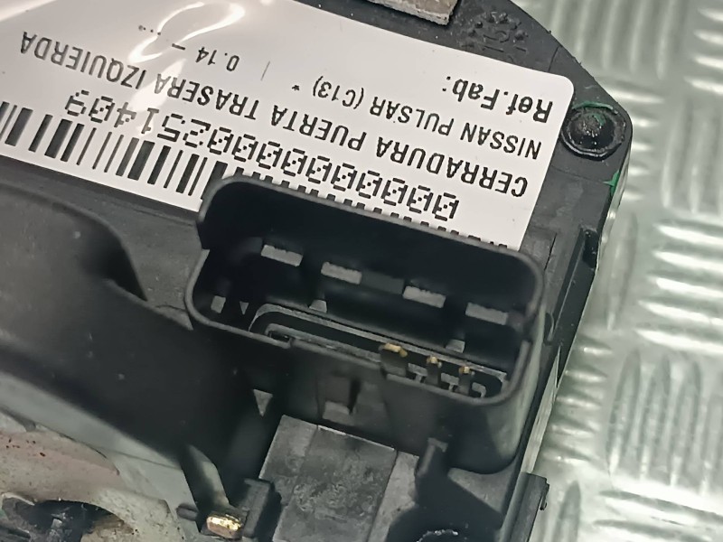 Recambio de cerradura puerta trasera izquierda para nissan pulsar (c13) referencia OEM IAM  CONECTOR 3 PINES ELECTRICA