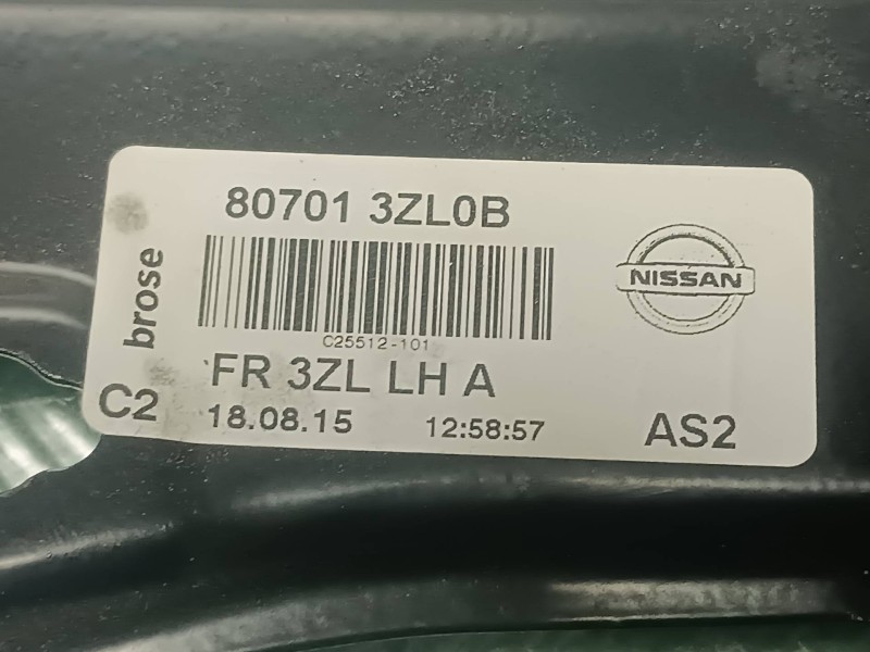 Recambio de elevalunas delantero izquierdo para nissan pulsar (c13) referencia OEM IAM 807013ZL0B CONECTOR 6 PINES ELECTRICO