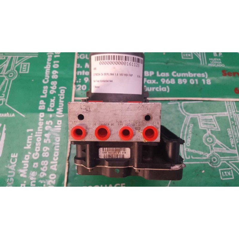 Recambio de abs para citroen c4 berlina 1.6 16v hdi fap referencia OEM IAM 0265234144 9649988180 9657352680