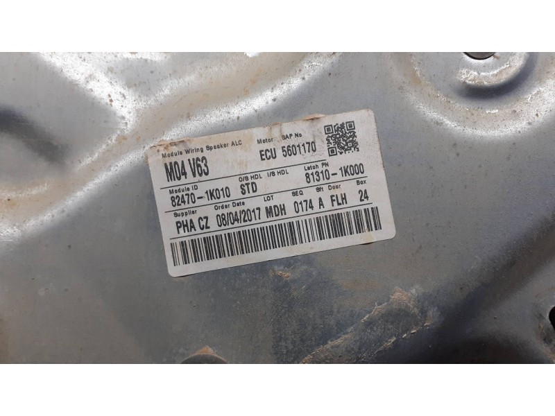 Recambio de elevalunas delantero izquierdo para hyundai ix20 referencia OEM IAM 824701K010 813101K000 ELECTRICO