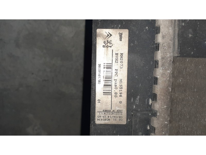 Recambio de radiador agua para citroen c4 picasso attraction referencia OEM IAM 9809141780  