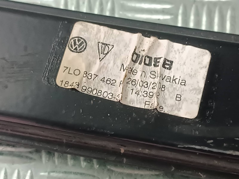 Recambio de elevalunas delantero derecho para volkswagen touareg (7la) referencia OEM IAM 7L0837462F  ELECTRICO