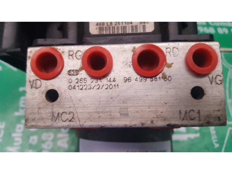 Recambio de abs para citroen c4 berlina collection referencia OEM IAM 0265234144 9649988180 9657352680