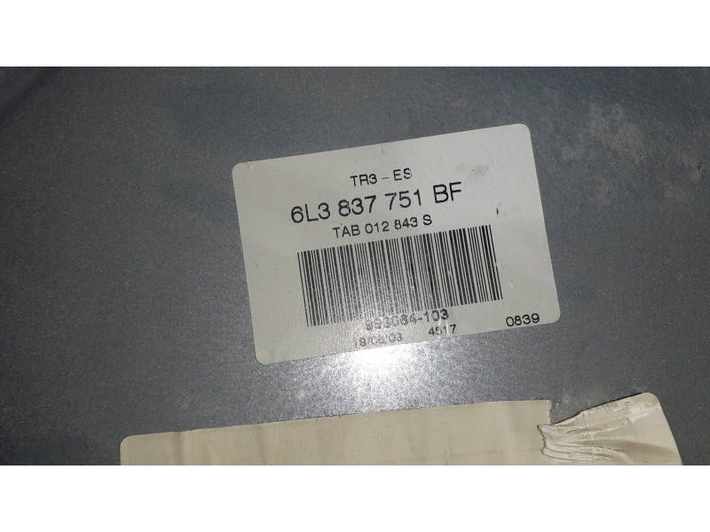 Recambio de elevalunas delantero izquierdo para seat ibiza (6l1) fresh referencia OEM IAM 6L3837751BF TAB012843S ELECTRICO