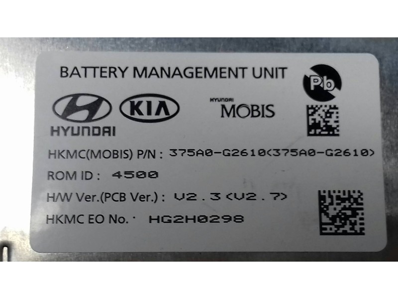 Recambio de bateria para kia niro business referencia OEM IAM 375A0G2610 HG2H0298 ROM ID 4500