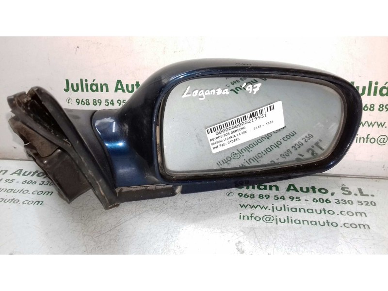Recambio de retrovisor derecho para daewoo leganza 2.0 cdx referencia OEM IAM 015353  ELECTRICO