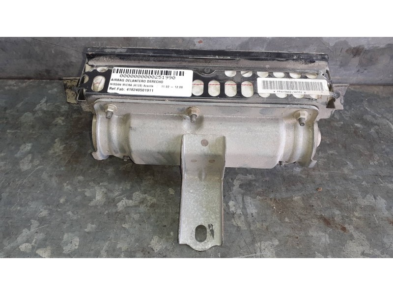 Recambio de airbag delantero derecho para nissan micra (k12e) acenta referencia OEM IAM 418240501911 40017020 