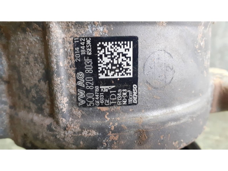 Recambio de compresor aire acondicionado para volkswagen golf vii sportsvan referencia OEM IAM 5Q0820803F  