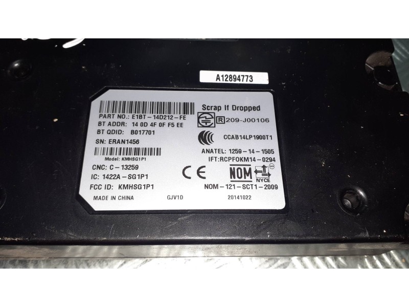 Recambio de modulo electronico para ford focus lim. (cb8) referencia OEM IAM E1BT14D212FE FOMOCO CONTROL TELEFONO