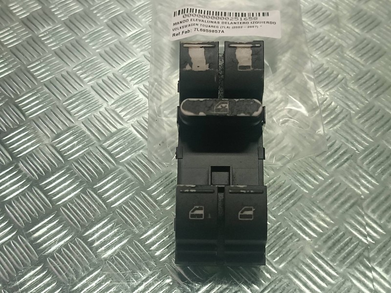 Recambio de mando elevalunas delantero izquierdo para volkswagen touareg (7la) referencia OEM IAM 7L6959857A  CONECTOR 10 PINES