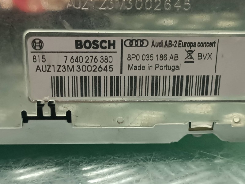 Recambio de sistema audio / radio cd para audi a3 (8p) referencia OEM IAM 8P0035186AB 7640276380 