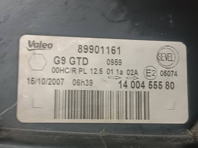 Recambio de faro izquierdo para peugeot expert kasten referencia OEM IAM 1400455580  