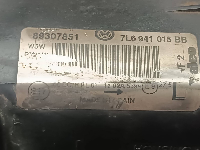 Recambio de faro izquierdo para volkswagen touareg (7la) referencia OEM IAM 7L6941015BB 3D0909157 FARO DE XENON