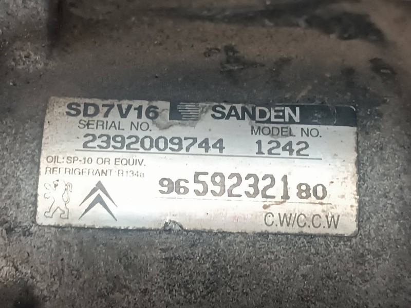 Recambio de compresor aire acondicionado para peugeot expert kasten referencia OEM IAM 9659232180 2392009744 