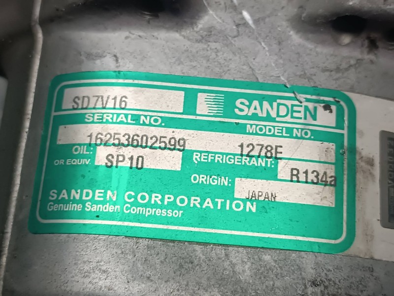 Recambio de compresor aire acondicionado para seat toledo (1l) referencia OEM IAM 16253602599  