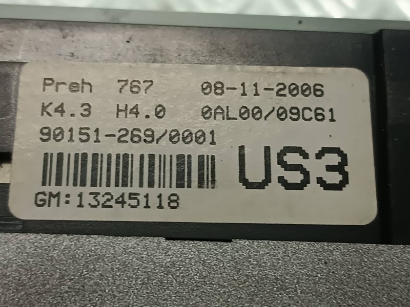 Recambio de mando climatizador para opel astra gtc referencia OEM IAM 13245118 90151269 US3