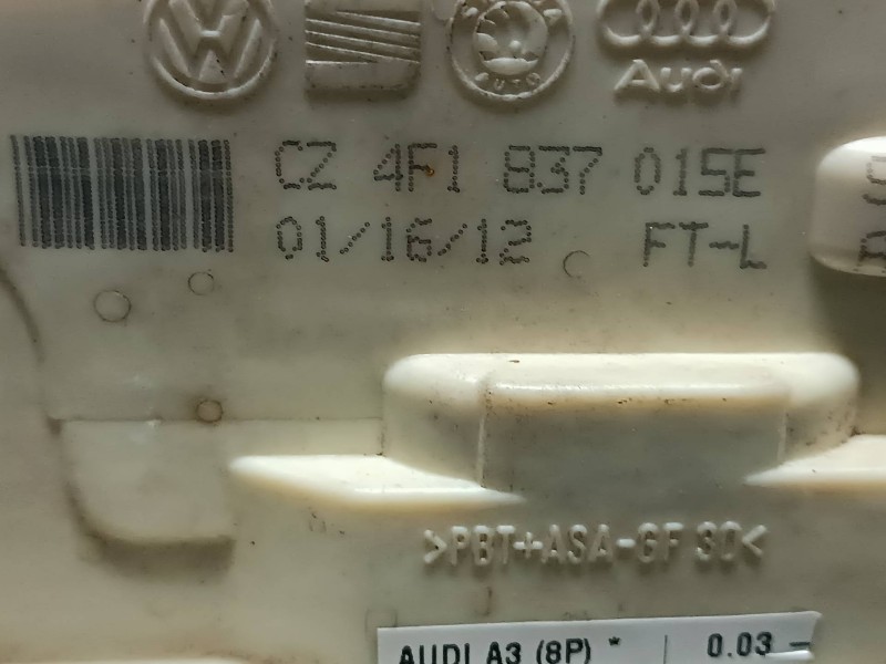 Recambio de cerradura puerta delantera izquierda para audi a3 (8p) referencia OEM IAM 4F1837015E ELECTRICA 9 PINES