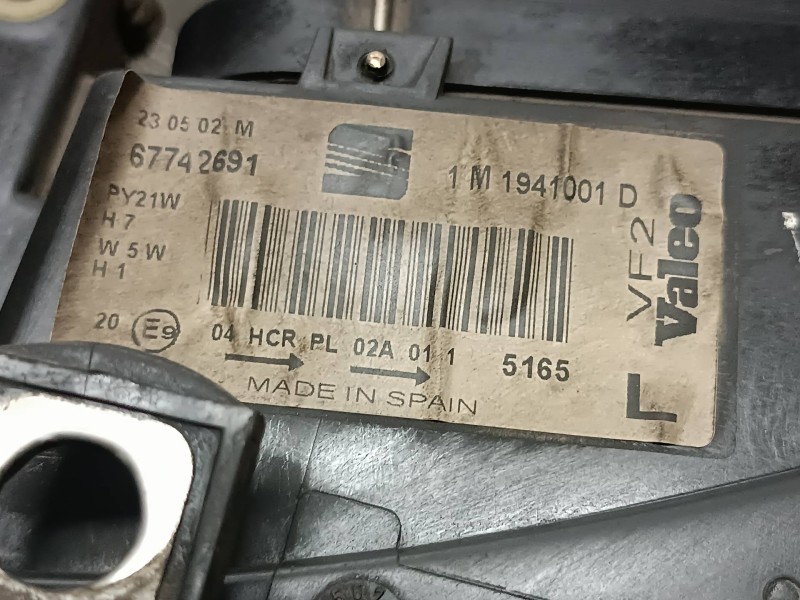 Recambio de faro izquierdo para seat toledo (1l) referencia OEM IAM 96611305XT  8 PINES