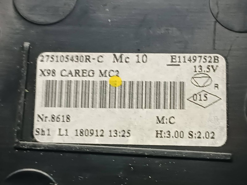 Recambio de mando climatizador para renault clio iv referencia OEM IAM 275105430R E1149752B VALEO Recambio de mando climatizador para renault clio iv referencia OEM IAM 275105430R E1149752B VALEO