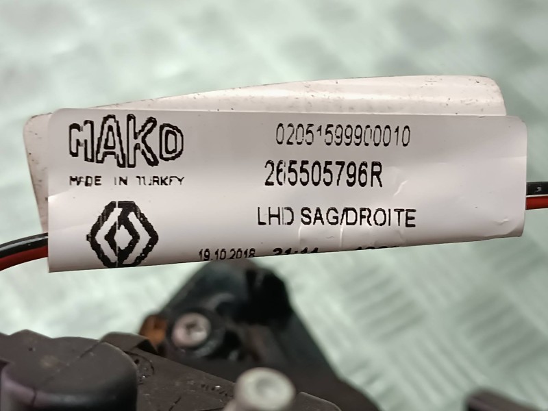Recambio de piloto trasero derecho interior para renault clio iv referencia OEM IAM 265505796R  2 PINES Recambio de piloto trasero derecho interior para renault clio iv referencia OEM IAM 265505796R  2 PINES