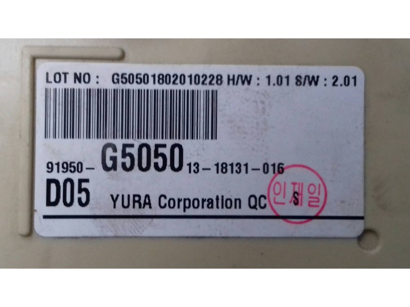 Recambio de caja reles / fusibles para kia niro business referencia OEM IAM 91950G5050 G5050 G50501802010228